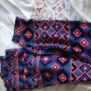LulaRoe blue and pink SW inspired/mixed geometry S